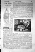 Original Old Antique Print Interior Bloomsbury House Architecture 1863 Builder