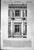 Antique Old Print Modern Architecture Vienna House Jagerzeiel 1863 Builder 19th