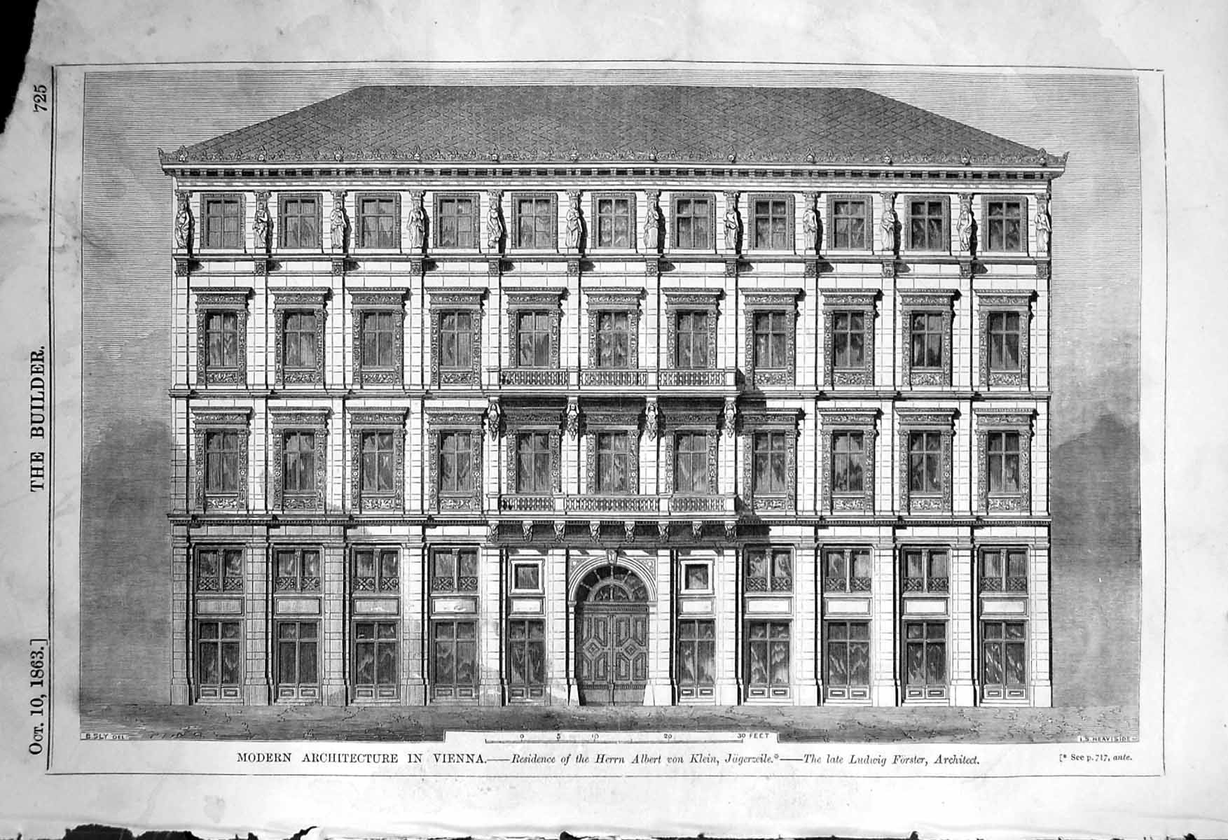 Old Modern Architecture Vienna Albert Jagervile Forster 1863 Builder Victorian