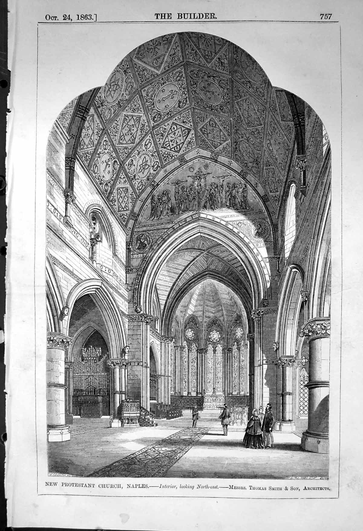 Old Protestant Church Naples Italy Thomas Smith Architecture 1863 Bui Victorian
