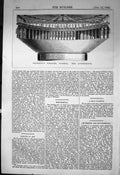 Old Print Palladios Theatre Vicenza Auditorium Architecture 1863 Builder 19th