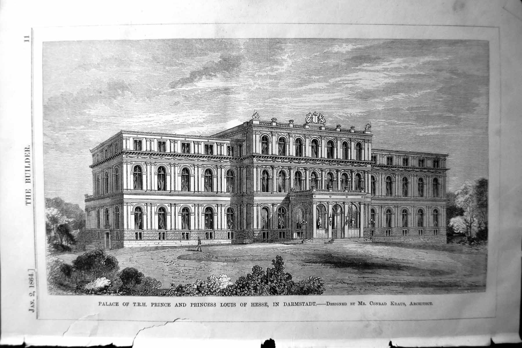 Old Palace Prince Princess Louis Hesse Darmstadt Architecture Kraus