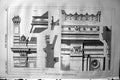 Original Old Antique Print 1864 Builder Gutter Modern French Architecture 19th