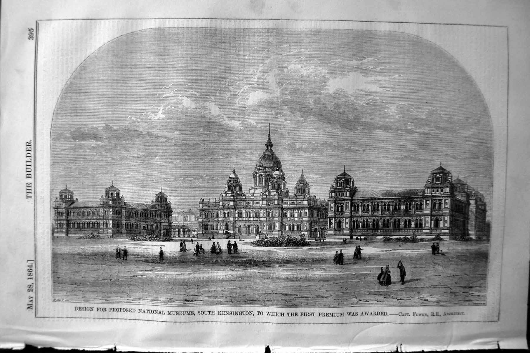 Old 1864 Builder Design National Museums Kensington Captain Fowke Arc Victorian