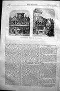 Old 1864 Builder Half Timbered Houses Manchester England Architecture Victorian