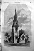 Old 1864 Builder St. Andrews Hillingdon Church Middlesex Scott Archit Victorian