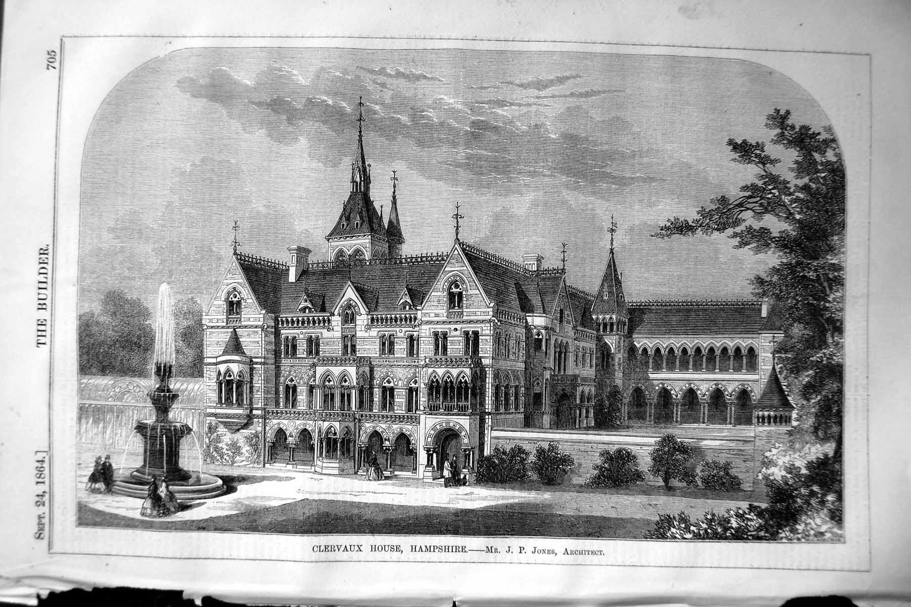 Old 1864 Builder Building Clervaux House Hampshire Jones Architecture Victorian