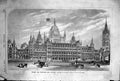 Old 1868 Builder Design Proposed Law Courts Barry Architecture Strand Victorian