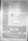 Original Old Antique Print 1868 Builder Freehand Drawing Exercises Design 19th