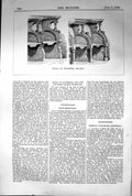 Original Old Antique Print 1868 Builder Stalls Wurzburg Bavaria Munster Church