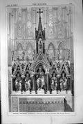 Old 1868 Builder Reredos Worcester Cathedral Professor Scott Architec Victorian