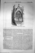 Original Old Antique Print 1868 Builder Bay Window Rathhaus Ratisbon Germany