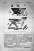 Old 1868 Builder Ancient Tables Rathhaus Ochsenfurth Bavaria Furnitur Victorian