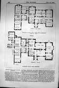 Old Print 1868 Builder Ground Floor Plan Midelney Place Langport Somerset 19th