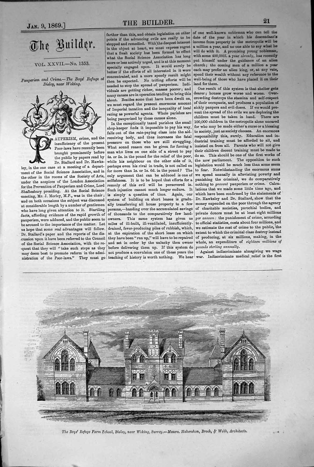 Old Boys Refuge Farm School Woking Surrey Brock Webb Architecture 186 Victorian