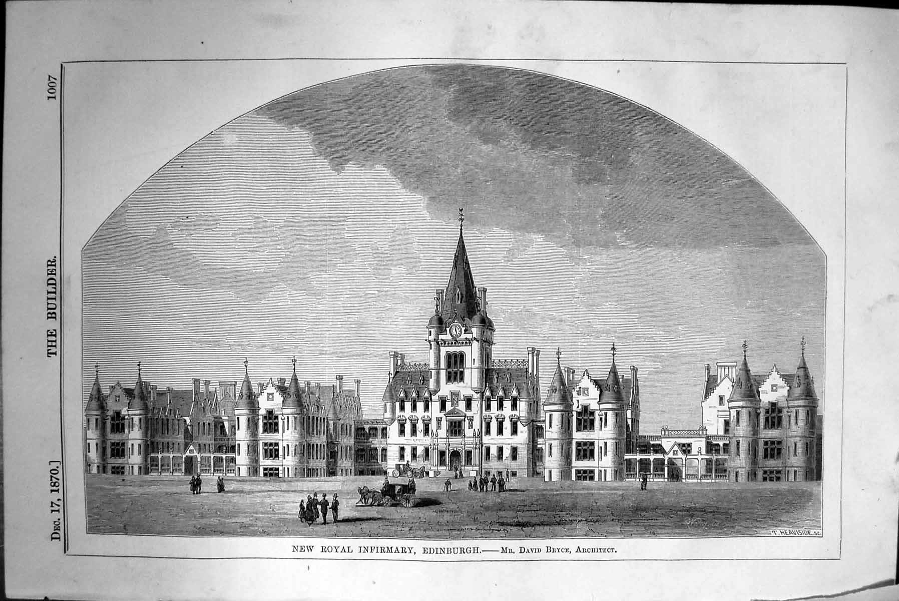Old New Royal Infirmary Edinburgh David Bruce Architecture 1870 Build 19th
