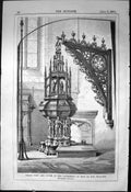 Old Brass Front Cover Cathedral Bois Le Duc Holland Architecture 1871 Victorian