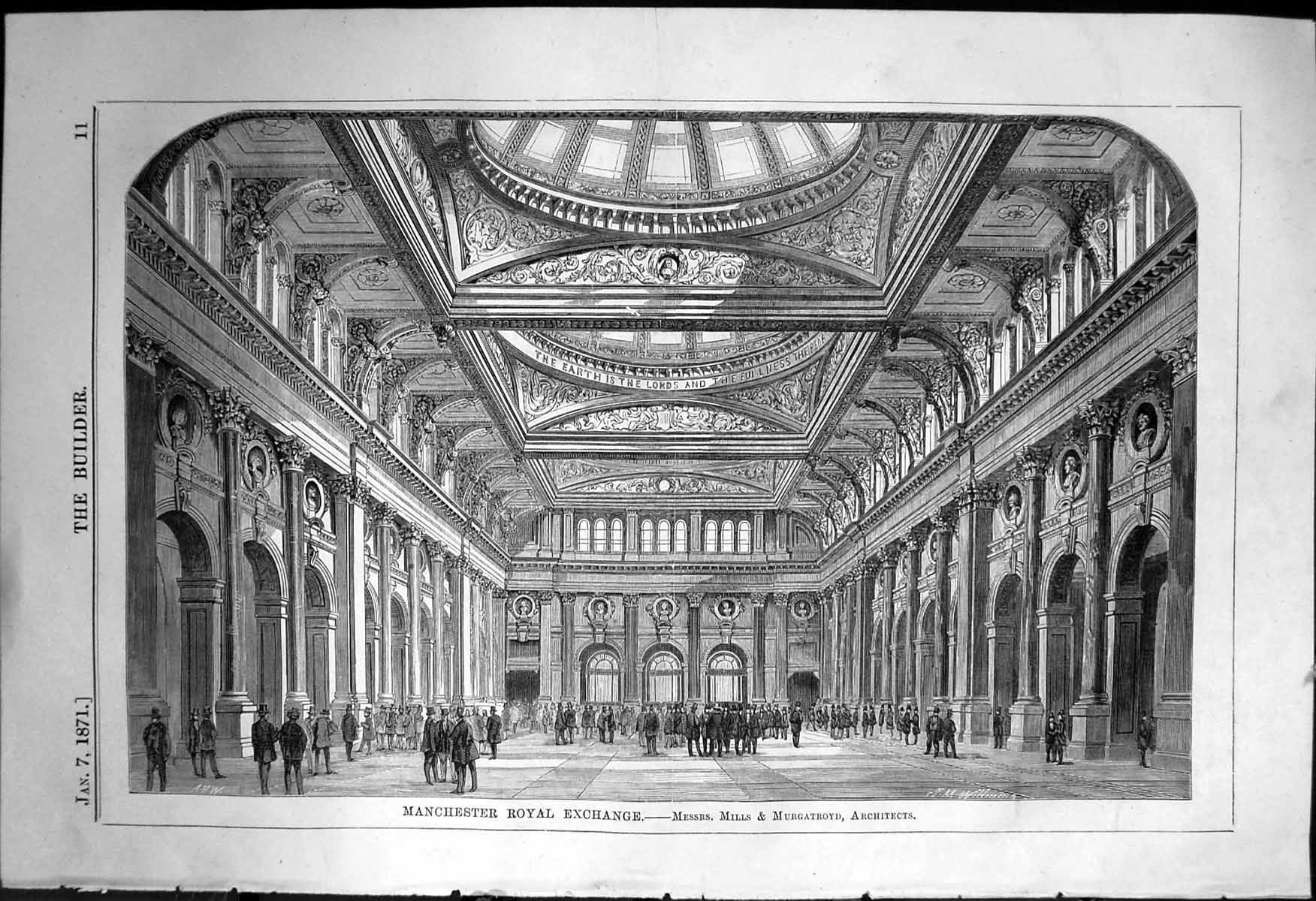 Old Manchester Royal Exchange Mills Murgatroyd Architecture 1871 Buil Victorian