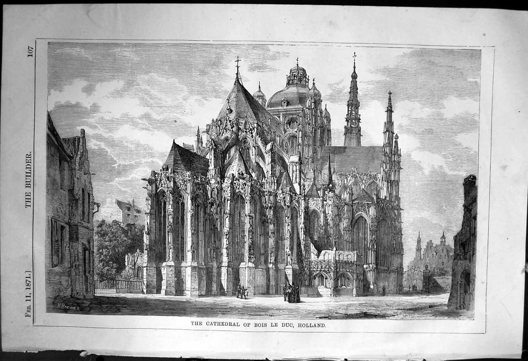 Old Exterior Cathedral Bois Le Luc Holland Architecture 1871 Builder Victorian