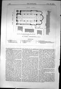 Old Plan St. Peter'S Clerkenwell Ashby Street Architecture 1871 Build Victorian