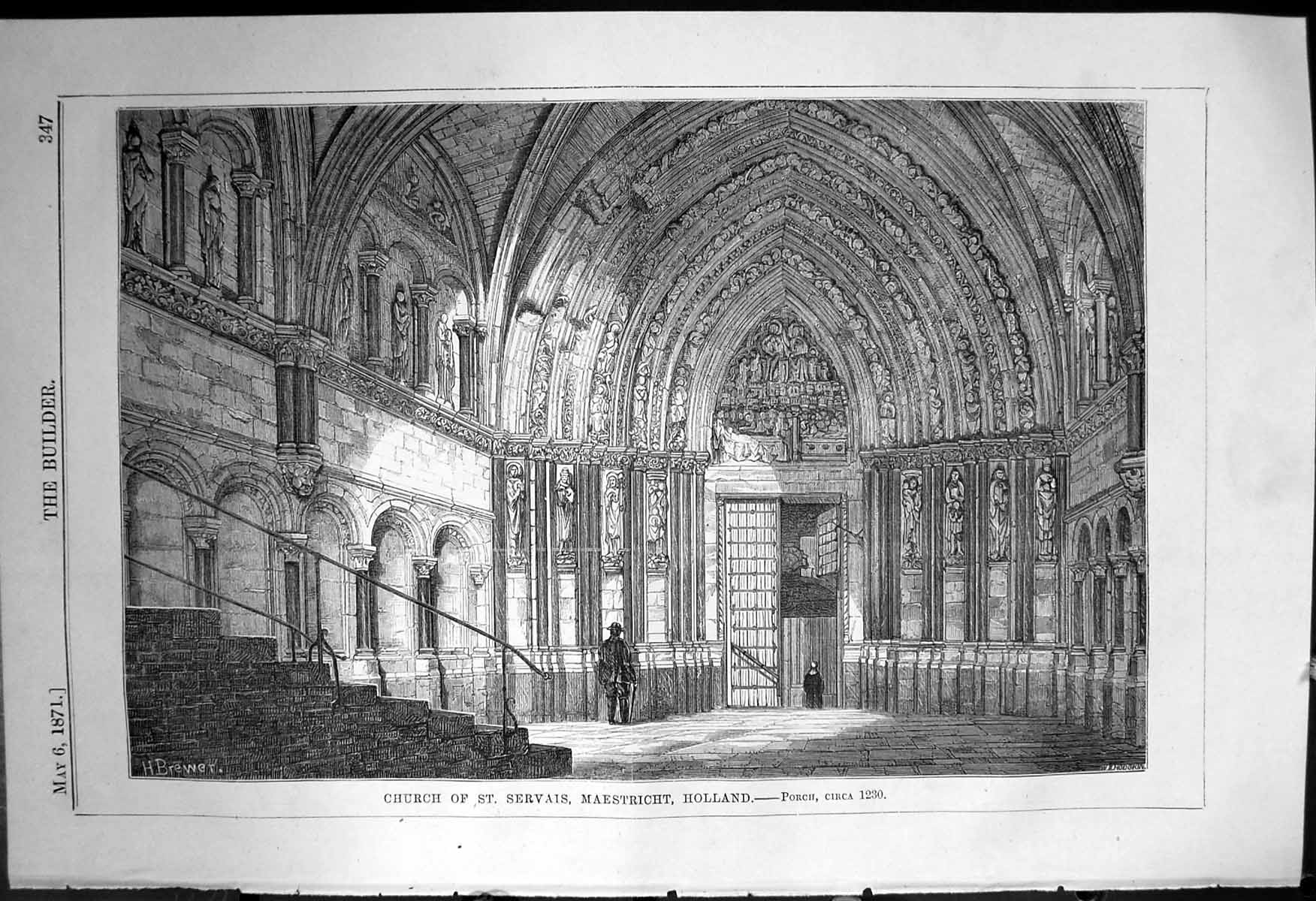 Old Church St. Servais Maestricht Holland Porch Architecture 1871 Bui Victorian