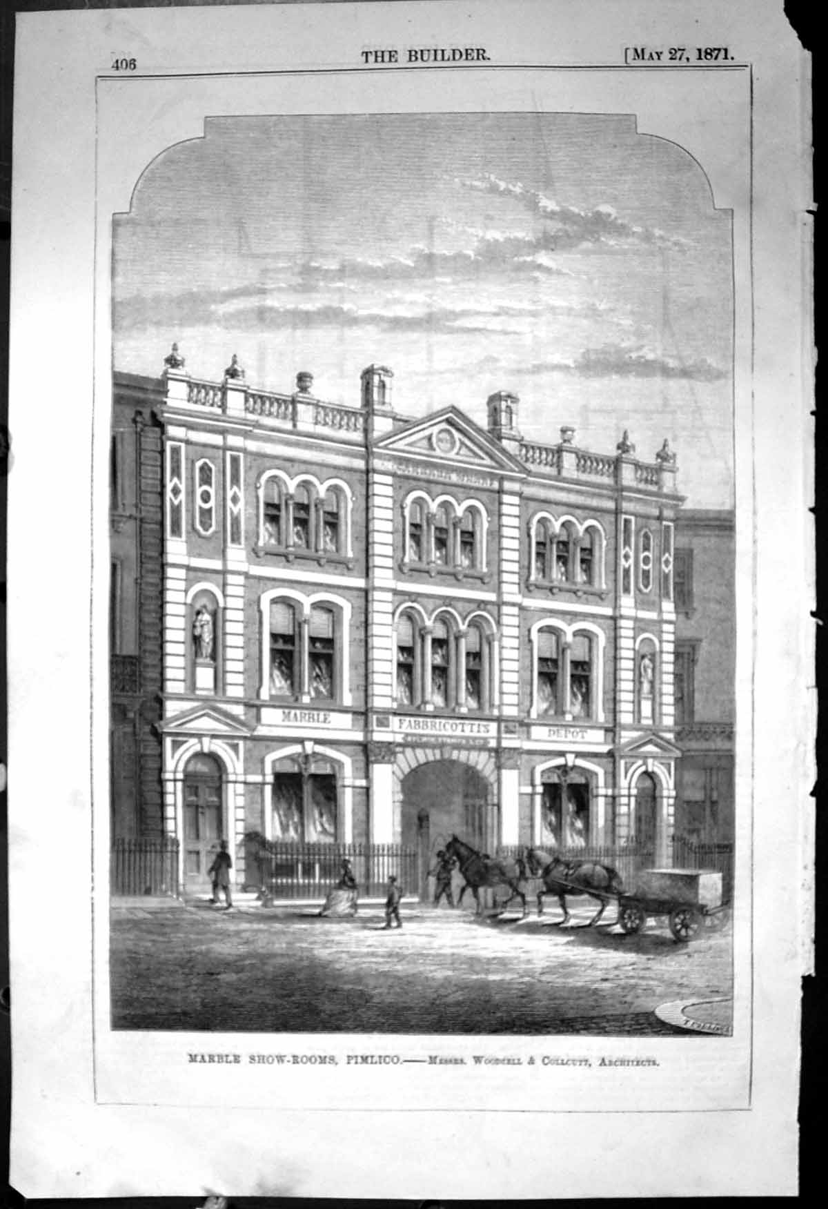 Old Marble Show Rooms Pimlico Woodzell Collcutt Architecture 1871 Bui Victorian