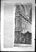Original Old Antique Print Stalls Dortrecht Holland Architecture 1871 Builder
