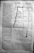 Old 1872 Builder Plan Ancient Defences Shouthampton Castle Water Gate 19th