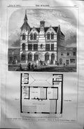 Old 1872 Builder Thanet Street School Pancras Middlesex Plan Milford Victorian