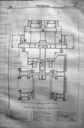 Antique Old Print 1872 Builder Prestwich Union Workhouse Ground Floor Plan 19th