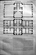 Old Plans Illustrating Proposed Alternative Prison System 1872 Builde Victorian