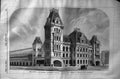 Old 1872 Builder Boston Lowell Passenger Station Boston America Newco Victorian