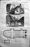 Old 1872 Builder Design Proposed Cathedral Edinburgh Chinnock Yeovil Victorian