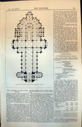 Old New Cathedral Linz Danube Plan Herr Vincent Statz Architect 1873 Victorian