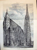Old Cathedral Church St Stephen Vienna 14 15 Centuries Exterior 1873