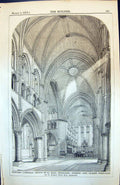 Old Proposed Cathedral St Mary Edinburgh Interior View Ne Scott 1873 Victorian