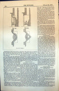 Antique Old Print Economical Fireplaces Sections Plans Less Smoke Grates 1873