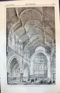 Old Print Congregational Church Trumpington Street Cambridge Cubitt 1873 19th