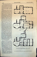 Old New Offices Local Board Acton Middlesex Basement Ground Plan 1873 Victorian