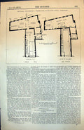 Antique Print Messrs Trubner'S Premises Ludgate Hilllondon Ground Plan 1873
