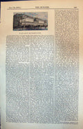 Old Print In About Regent'S Park Buildings Railings Trees Lamp Posts 1873 19th