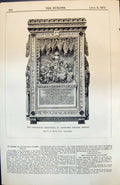 Antique Old Print Conington Monument St Botolh'S Church Boston Gg Scott 1873