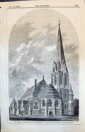 Antique Print St Luke'S Church South Kensington G H Godwin Architects 1873 19th