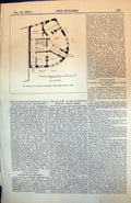 Antique Old Print Phoenix Fire Insurance Company Offices Manchester Plan 1873