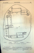 Antique Print Lawrence Asylum Ootakamund Plan Ground Floor Rf Chisholm 1873