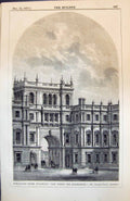 Old Print Burlington House Piccadilly View Within Quadrangle C Barry 1873 19th
