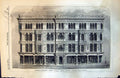 Old Print Imperial Buildings Queen Victoria St London F J Ward Arch 1874 19th