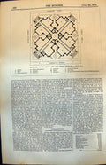 Old Antique Print Proposed Court House City Hall Chicago Block Plan 1874 19th