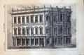 Old Print Manchester Conservative Club House Walker Horton Bridgford 1874 19th