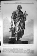 Old Statue David D'Angers Monument Erected Angers M Noel Sculptor1881 Victorian